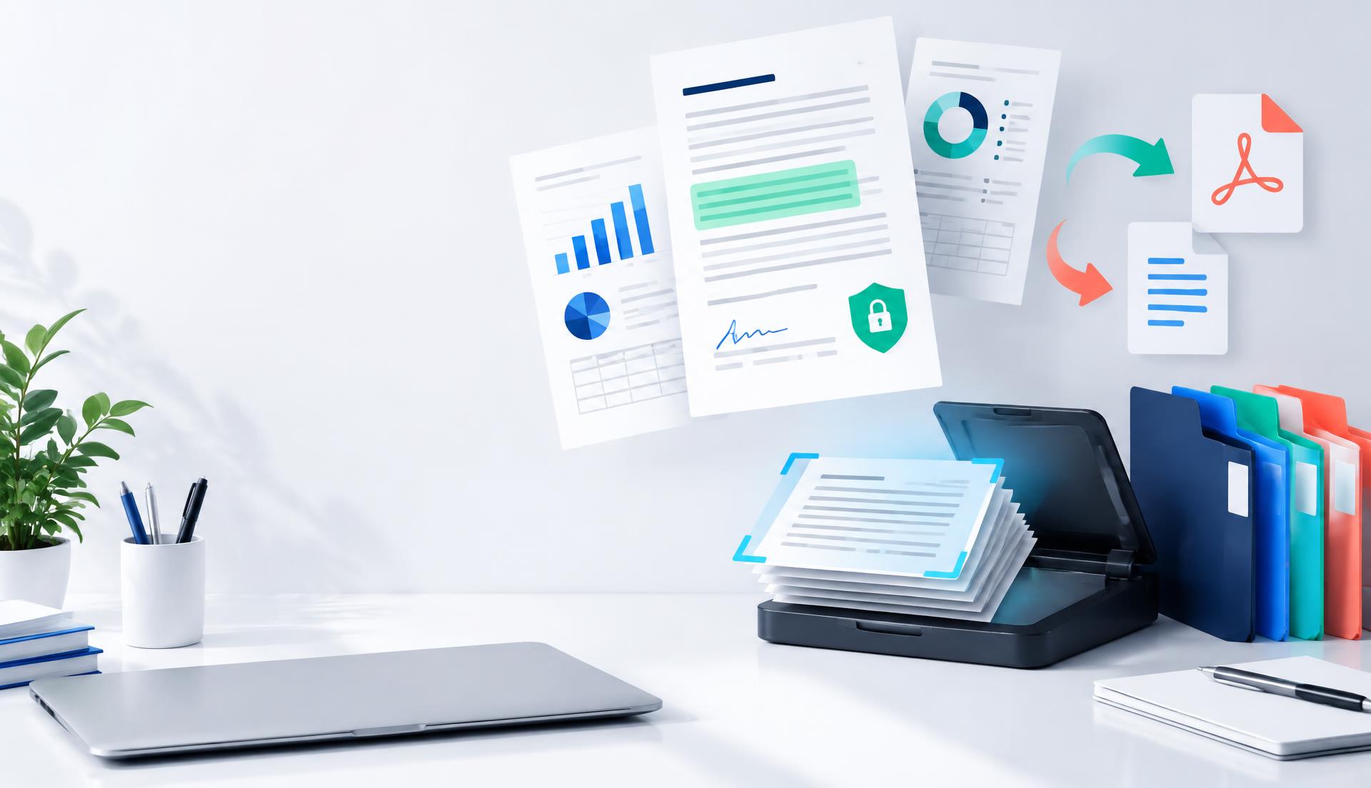 Documentos e ferramentas de PDF em um ambiente de trabalho digital